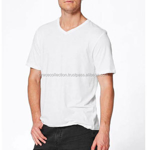 T-shirt à col en V pour hommes Motif solide Plus Size Short Respirant Compression Made Spandex-Jersey Bamboo Fashion Usage quotidien - Product Image 5