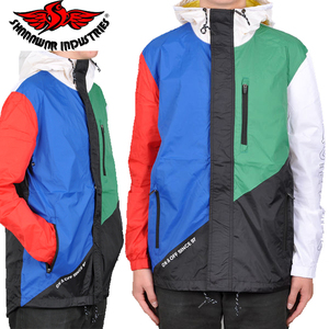 Cortavientos ligero de color en contraste para hombre, chaqueta con capucha y media cremallera, cortavientos con media cremallera para hombre - Product Image 2