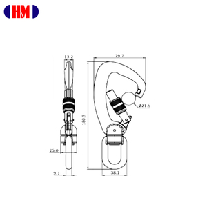 CE A304KTL-3อลูมิเนียมหมุนโหลดสแน็ปทริปเปิล็อคตะขอ - Product Image 4