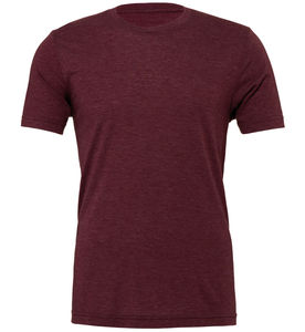 Camiseta Bella + Canvas Unisex de Cuello Redondo, Color Granate, Antiarrugas, Transpirable, de Algodón/Bambú, Diseño Liso, Manga Corta - Product Image 1
