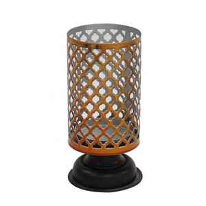 Linterna votiva de filigrana dorada redonda, nuevo diseño - Product Image 3