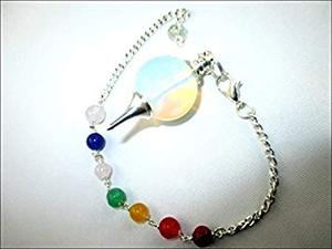 Piedra preciosa de alta calidad opalite bola péndulo cristal para adivinación Dowsing péndulo collar con cadena esfera meditación vendedor - Product Image 3
