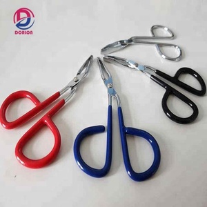 Scissors Flat Tip Eyebrow Tweezers Clamp Clipper Stainless Removal Tool - Product Image 1