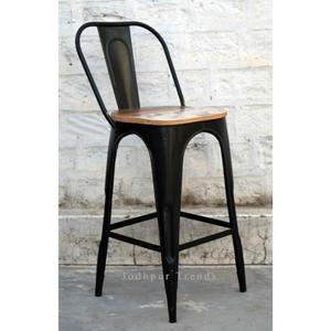 Trona de barra de madera de Metal Vintage moderna, cocina de diseño Industrial, comedor al aire libre, muebles comerciales de Hospital para Hotel - Product Image 1