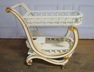 รถเข็นไม้มะฮอกกานีโบราณ - Product Image 1