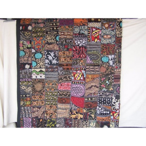 Tapisserie murale artisanale vintage en sari, tapisseries décoratives, patchwork, bloc pour anniversaire, traditionnel au meilleur prix - Product Image 3