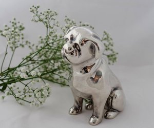 Pirinç nikel kaplama köpek heykelcik Pet kremasyon Urn Brassworld hindistan tarafından - Product Image 3