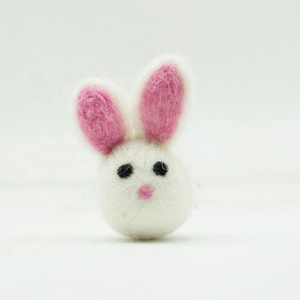 FCS-025 Cảm Thấy Bunny Head Cho Thủ Công Mỹ Nghệ Trang Trí Làm Từ Thân Thiện Với Môi New Zealand Len Nỉ Của Nepal Phụ Nữ Nghệ Nhân Của Nepal Của Nepal - Product Image 3