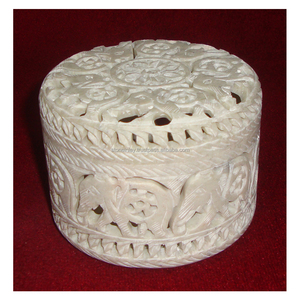 <b>Elephant</b> Design Soapstone <b>Gift</b> Box - Product Image 1