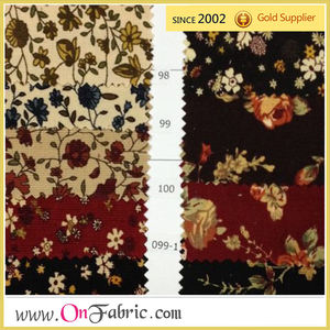 Tissu velours côtelé tissé en coton, plusieurs imprimés, 145CM - Product Image 4