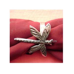 Meilleure vente Rond de serviette martelé argenterie de créateur moderne pour porte-serviette de fête de mariage Porte-mouchoirs à boucle à prix compétitif - Product Image 3