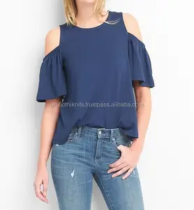 Frauen kalte Schulter Tops Western tragen T-Shirt Kleid Kleidung Freizeit kleidung benutzer definierte personal isierte modische Tops