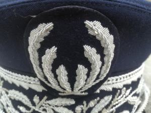 Gorra de Visera Bordada a Mano con Láminas de Oro para Rango de Director - Estilo Francés, Sombrero Ceremonial para Cine y Teatro, Azul Marino Oscuro, 100% Lana - Product Image 5