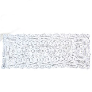 Chemin de table en gros de luxe fabriqué à la main tricoté 100% chemin de table en crochet en coton naturel d'Inde - Product Image 4