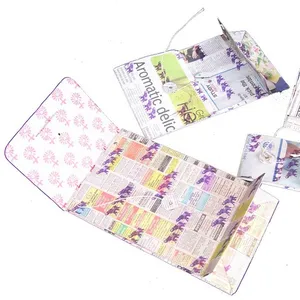 White Newspaper <b>Bags</b> Geometric Pattern <b>Medium</b> <b>Size</b> Rope Handle Handmade Gift Envelop for Daily Packaging - Product Image 1