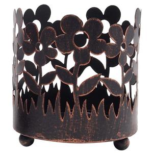 Porte-bougie en métal de forme ronde, pot en métal de ferme, manchons/supports de bougies - Product Image 1