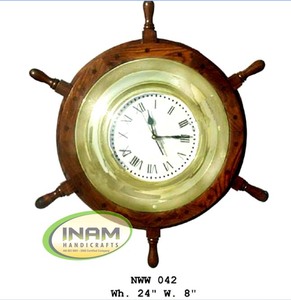 Calidad Premium náutico de madera antiguo de nave volante decoradas con incrustaciones de latón trabajo INAM artesanía - Product Image 2