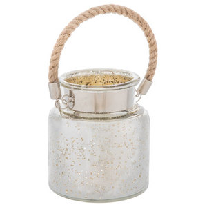 Portavelas de Cristal Elegante con Asa de Yute, Portavelas de Alta Gama Personalizado para Velas de Té - Product Image 4