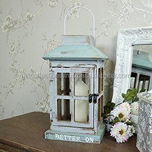 Lanternes de bougie en bois faites à la main de qualité supérieure pour la décoration de la maison avec dessus en métal disponibles à l'exportation - Product Image 3
