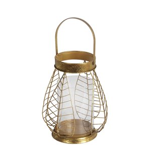 Elegant Metal <b>Candle</b> <b>Holders</b> with Wire Leaf Design Home Decoration <b>Lanterns</b> and <b>Candle</b> Jars - Product Image 1