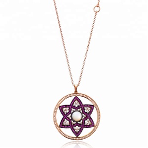 Pendentif David Star au design traditionnel, fabrication artisanale turque, vente en gros, bijoux en argent sterling 925 - Product Image 1