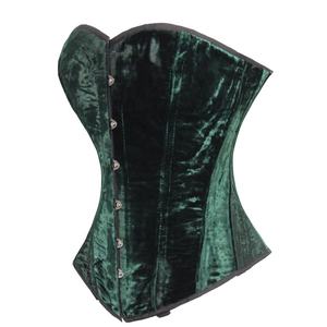 Cosh คอร์เซ็ตผ้ากำมะหยี่สีเขียว overbust steelboned บริษัทลูกไม้หลุมการออกกำลังกายนาฬิกาทรายรูปร่างโค้งมากสวมใส่แฟชั่น - Product Image 2