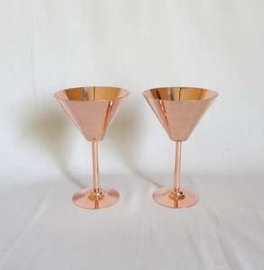 Copas de vino de cobre puro pulido brillante o mate de alta calidad, Copas de lujo de estilo indio, aspecto caliente, para boda y fiesta, Sup - Product Image 2