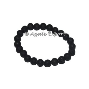 Bracelets en perles d'agate classiques Bracelets élégants en pierre de lave pour anniversaires - Product Image 1