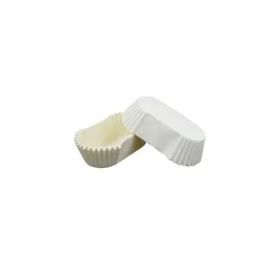 Cuisson ovale Cupcake Cupcake Blanc Brun Jaune Papier Cupcake