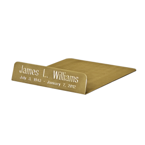 Plaque nominative avec support pour urne funéraire adulte – Fournitures funéraires - Product Image 2