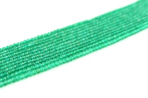 12.5 pouces de Long Onyx vert naturel Micro facettes rondelles perles DIY Bracelet collier fabrication de bijoux - Product Image 3