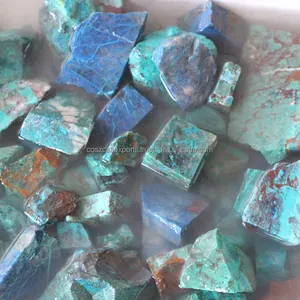 CHRYSOCOLLA 옥수 거친 원래 할마 헤라 MALUKU 인도네시아