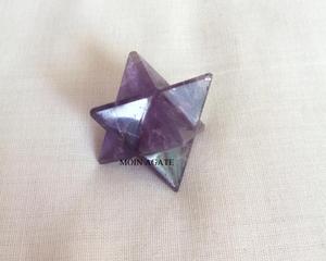 Alta calidad 8 puntos amatista Merkaba estrella cristal venta al por mayor cuarzo piedra preciosa Feng Shui Reiki piedra semipreciosa artesanía - Product Image 2