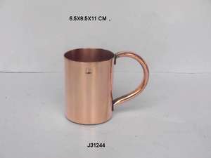 Taza de oso de cobre de mula de Moscú con mango de latón de alta calidad con forro de peltre, taza de mula de Moscú martillada de cobre a precio al por mayor - Product Image 6