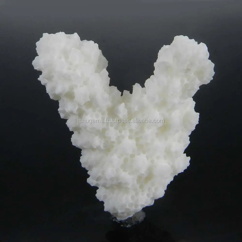 Natural White Coral Cluster 38x31mm Fancy 52 Ct Loose Gemstone Jewelry