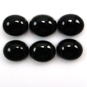 Cabujones calibrados sueltos al por mayor de ónix negro natural de 8mm y 10mm, precio al por mayor de proveedor de piedras, tienda en línea - Product Image 1