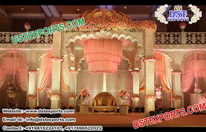 Conjunto de Mandap de boda de estilo redondo moderno último diseño de Noruega hecho a mano superior al por mayor de lujo personalizado boda Mandap proveedor EE. UU. - Product Image 6