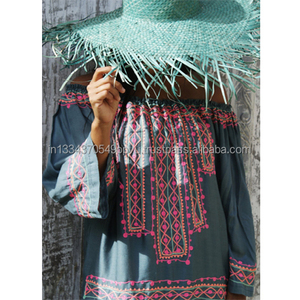 ใหม่แฟชั่นเซ็กซี่ผู้หญิงปักชุดสบายสไตล์สวยปิดชุดว่ายน้ำไหล่ Beach Cover Up Tunic - Product Image 1