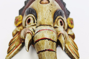 Máscara de Ganesha de Madera Hecha a Mano, Decoración de Pared de Alta Calidad, Hermosa Decoración para el Hogar, Estilo Religioso, Hecho en Nepal, Artículo de Regalo - Product Image 3