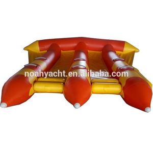 Bateau banane gonflable à grande vitesse en PVC pour <span class=keywords><strong>6</strong></span> personnes, bateau banane gonflable, bateau flottant remorquable pour les jeux aquatiques d'été - Product Image 3
