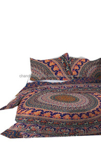 Ensemble de housse de couette indien Roundie Mandala drap et 2 taies d'oreiller avec art pour hôtel - Product Image 2
