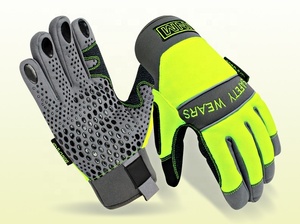 Gants de mécanicien en cuir antidérapants, anti-abrasion, résistants aux perforations, personnalisables, gants de sécurité au travail - Product Image 2