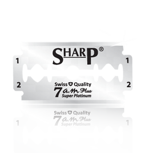 Cuchillas de afeitar SHARP 7AM Super Platinum desechables de doble filo para acero inoxidable de calidad suiza para uso de peluquero para hombres - Product Image 2