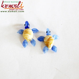 เต่าเล็กๆ Murano เป่าแก้วสัตว์รูปแกะสลักของการออกแบบที่กำหนดเองสี - Product Image 5