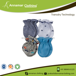 100% Organic Cotton Scratch Resistant Winter Baby Mittens - Product Image 4