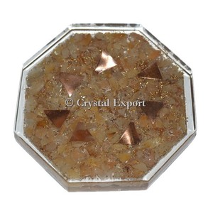 Orgonite Vastu <b>Coaster</b> Aventurine Healing Reiki Orgone Products - Product Image 1