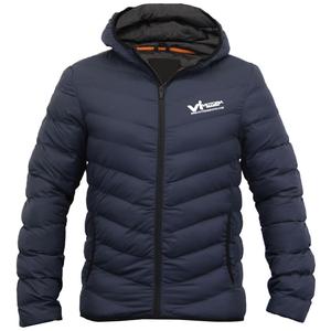 Vestes d'hiver unisexes de haute qualité en polyester, personnalisables, grande taille, pour hommes et femmes, à capuche, matelassées, coupe-vent, avec fermeture éclair - Product Image 1
