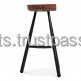 Solid Wood Seat Black <b>Bar</b> Stool <b>for</b> <b>Home</b> Living Room Furniture - Product Image 4