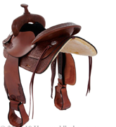 Selle occidentale en cuir 100% pour course hippique, Collection Exclusive - Product Image 3