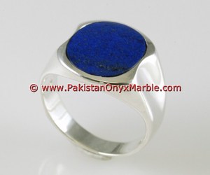 Bague en argent sterling avec lapis-lazuli, bijoux anciens - Product Image 4